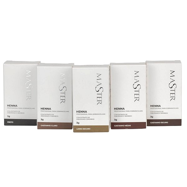 Henna Master Design Sobrancelhas Fixação Prolongada com Ativos Naturais 3g