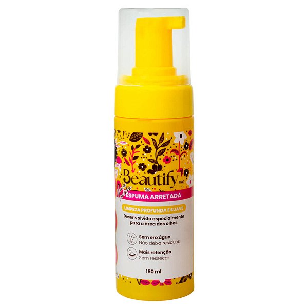 Espuma de Limpeza Arretada Beautify Pro Extensão de Cílios 150ml