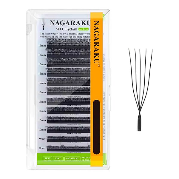 Cílios Nagaraku 5D U Air Series para Extensão Volume Egípcio