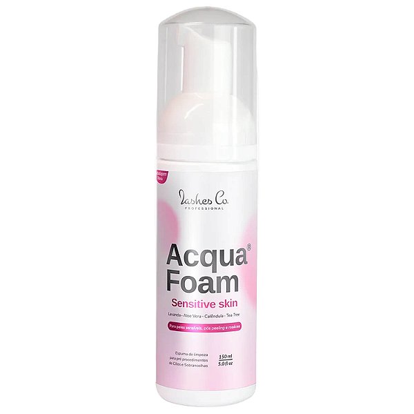 Acqua Foam Sensitive Skin Lashes Co Espuma Higienizadora para Extensão de Cílios 150ml