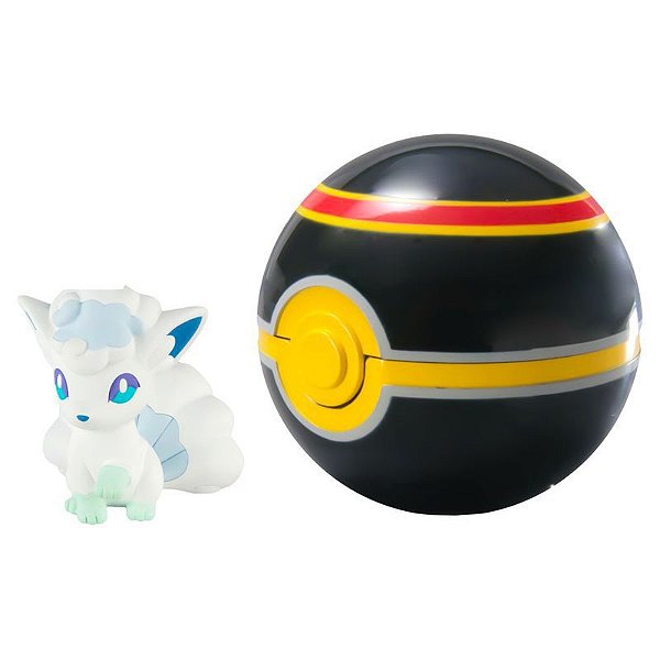 Pokémon Mini Figura com Pokébola - Alolan Vulpix e Luxury Ball