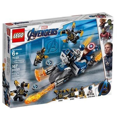Lego Marvel - Capitão América: Ataque Outriders 76123