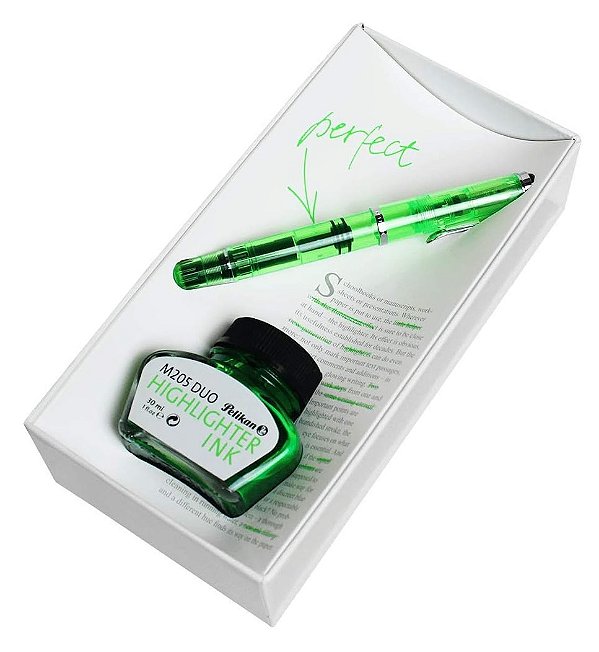 Caneta Tinteiro Pelikan Duo M205 Shiny Green (Ed. Especial)