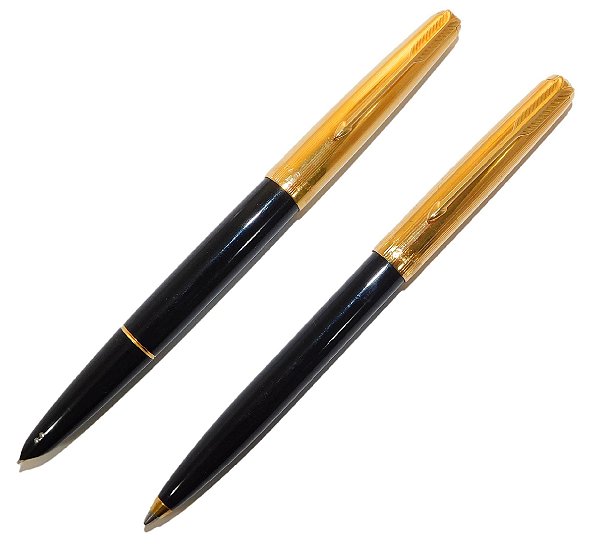 Conjunto Parker (Tinteiro 14k + Esfero) 61 Custom Argentino - New Old Stock