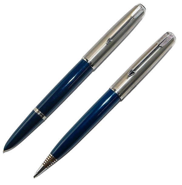 Conjunto Parker (Tinteiro 14k + Lap. 0.9mm) 51 Demi Size USA - New Old Stock