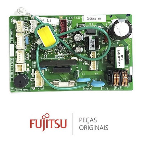 Placa eletronica de controle evaporadora fujitsu inverter 9707645262