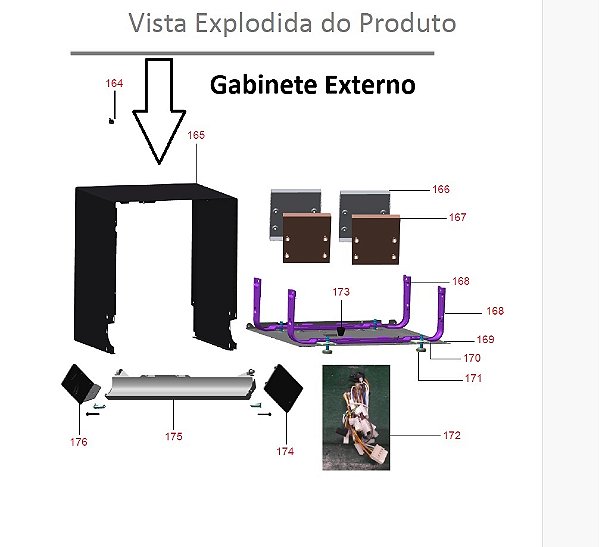 Gabinete externo Branco Lava Louças BRASTEMP  W11550440 BLF08BB