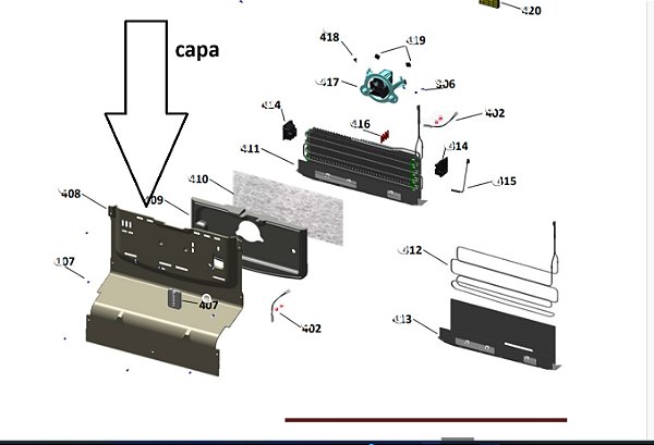 Capa Interna do Evaporador Refrigerador BRASTEMP W11586319 BRO85A BRE85A