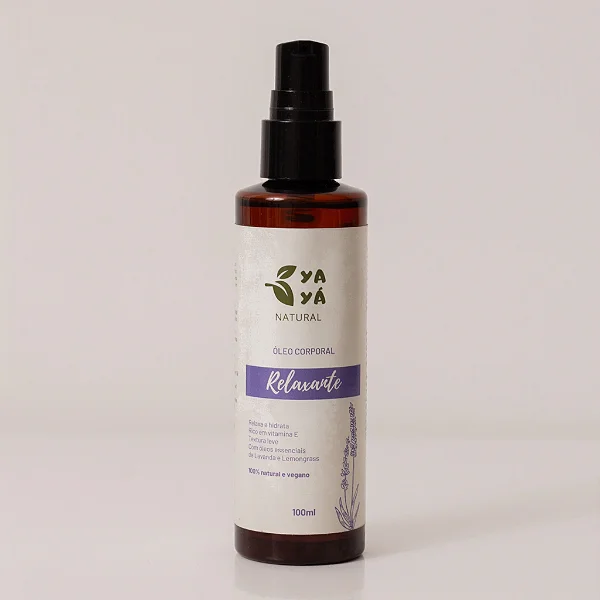 Óleo Corporal Natural Relaxante (Banho e Massagem) com óleos essenciais - 100% vegetal