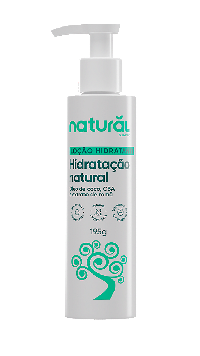 Hidratante Natural com óleo de coco, CBA e romã (Organico natual)- 195g