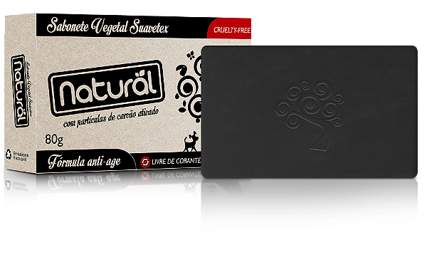 Sabonete em barra Vegetal Carvão ativado (Orgânico natural) - 80g