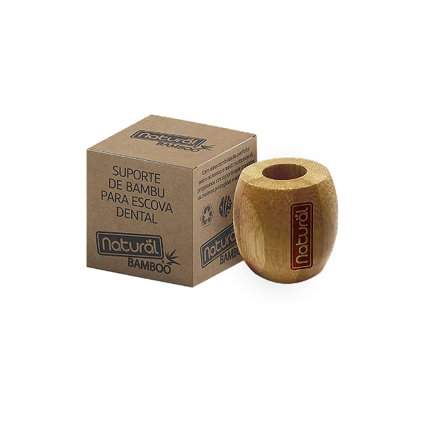 Suporte de bambu para escova dental