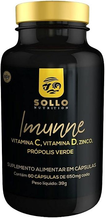 Imunne - Suplemento para Imunidade (Vitaminas C, D3, Zinco e Própolis Verde)  - 60 Capsulas