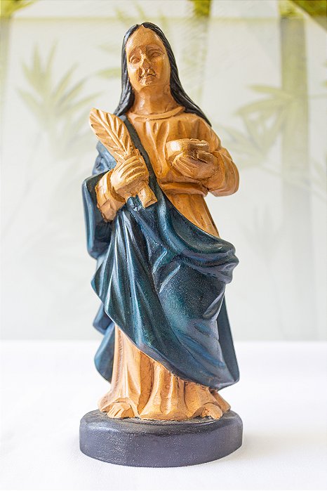 Santa Luzia em Madeira 20 cm  | Mestre Dunga │ Alagoas