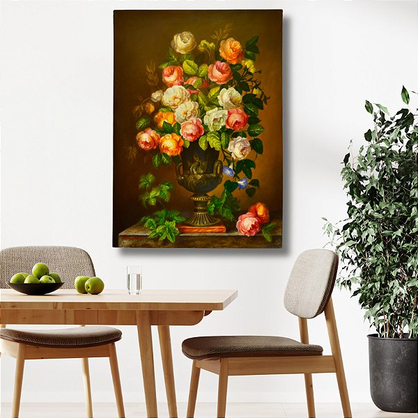 Quadro Raphaela Di Fiori | Vaso com Flores | 70x50