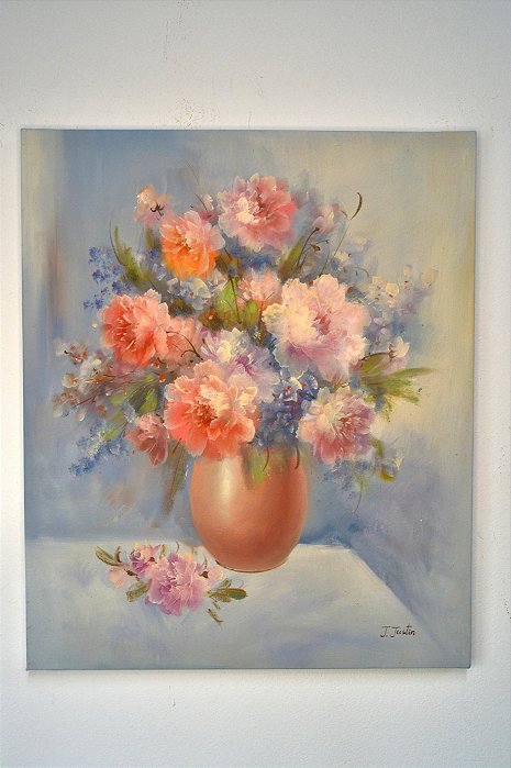 Quadro J. Justin | Vaso de Flores | 60x50