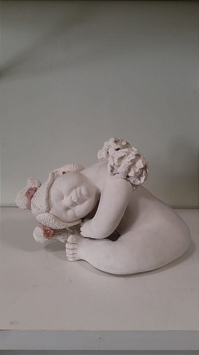 ANJO em cerâmica Deitado/ Arte Ramos Tracunhaém- PE