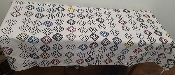 Toalha de mesa Xilogravura e bordada
