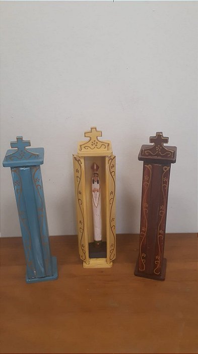 Oratório de madeira fino | 30 cm | Pernambuco