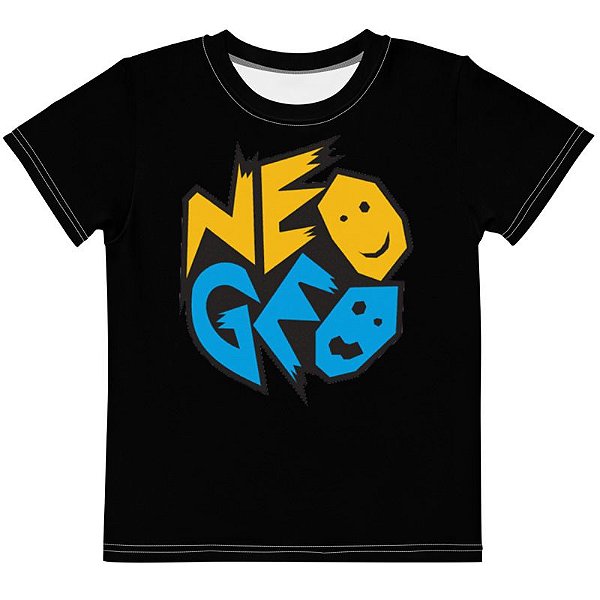 SNK NEO GEO - Logo Preta - Camiseta de Games