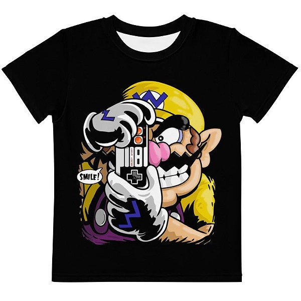 SUPER MARIO - Wario Smile ( Piada Mortal ) - Camiseta de Games