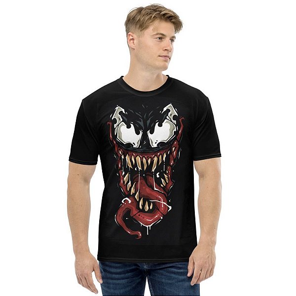 MARVEL - Venom Face - Camiseta de Heróis