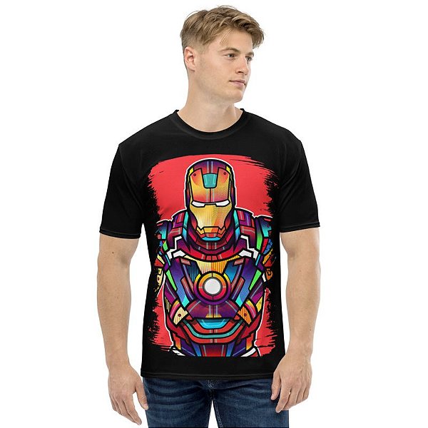 MARVEL VITRAIS - Homem de Ferro - Camisetas de Heróis