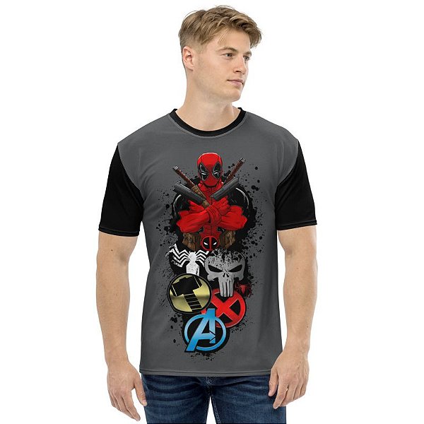 MARVEL - Deadpool Versus Heroes - Camiseta de Heróis