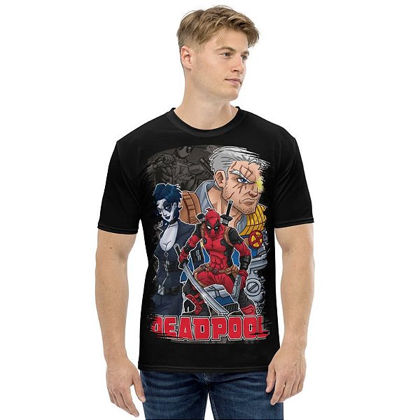 MARVEL - Deadpool Cable Domino - Camiseta de Heróis