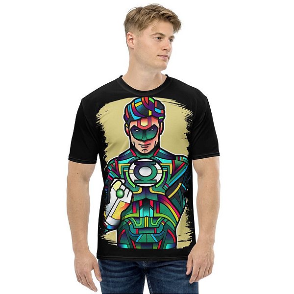 DC COMICS - Vitrais Lanterna Verde - Camiseta de Heróis