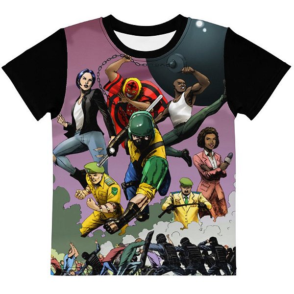 KIMERA - Ameaça do Capitão Brasil - Camiseta de Heróis Brasileiros