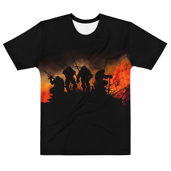 TARTARUGAS NINJA - Por Do Sol - Camiseta de Herois