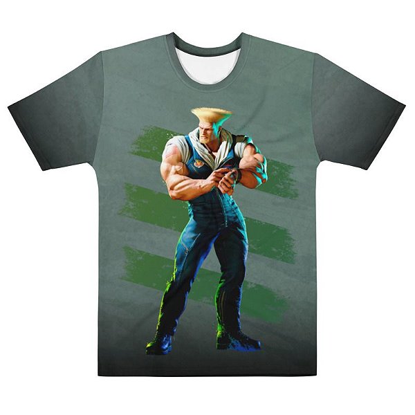 Camiseta camisa Guile EUA Jogo Luta Street Fighter - Estilo Vizu