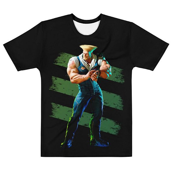 STREET FIGHTER 6 - Guile Preta - Camiseta de Games