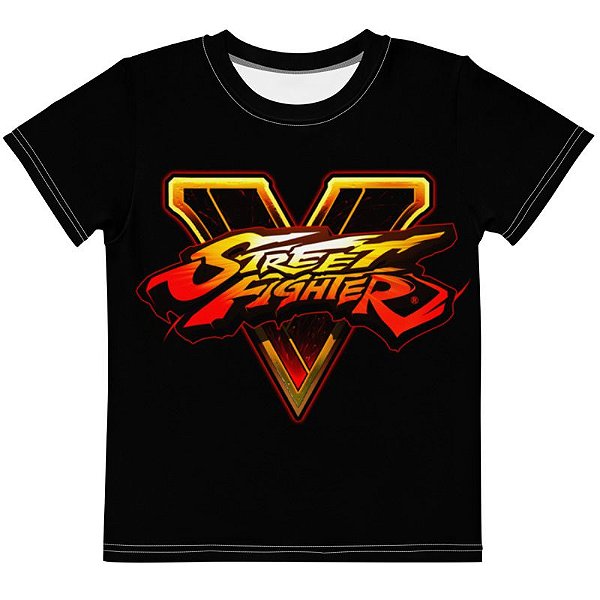 STREET FIGHTER 5 - Logo Preta - Camiseta de Games