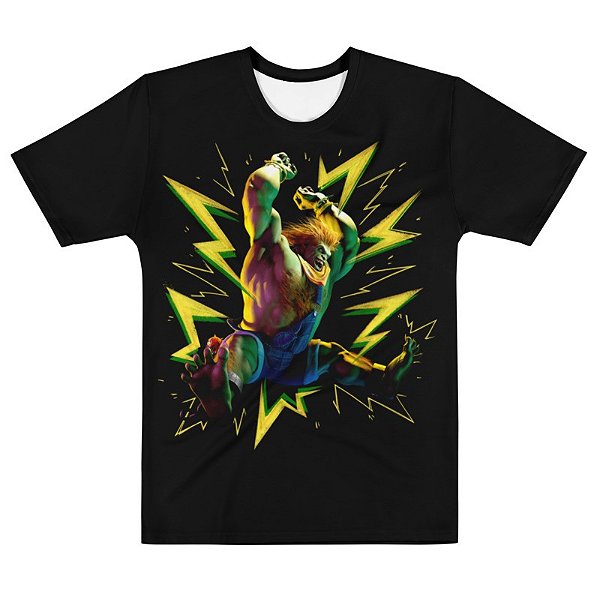 STREET FIGHTER 6 - Blanka Preta - Camiseta de Games