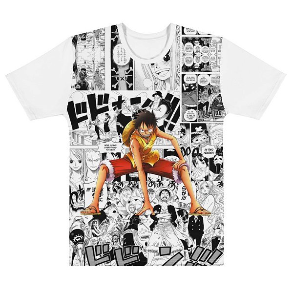 ONE PIECE - Luffy Mangá - Camiseta de Animes