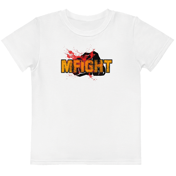 MFIGHT - Logo Branca - Camisetas de Mangás Nacionais