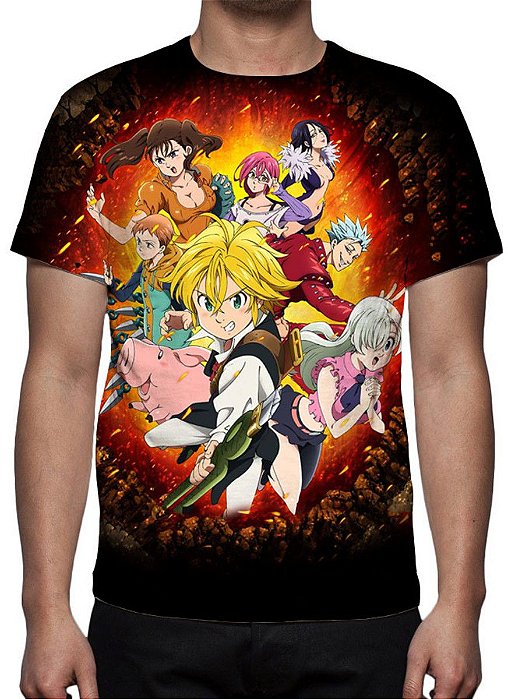 10 Camisas Camisetas Anime Sete pecados capitais Nanatsu