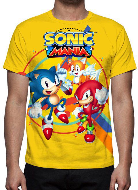 SONIC - Sonic Mania Amarela - Camiseta de Games