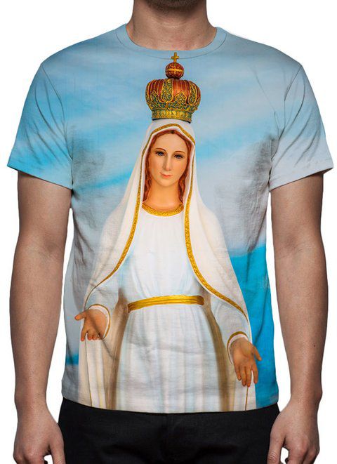 RELIGIOSOS - Nossa Senhora de Fátima Modelo 2 - Camiseta Variada