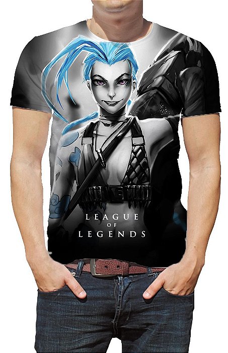 LEAGUE OF LEGENDS - Jinx - Camiseta de Games Saldão