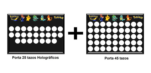 2 Quadros Album Expositor Porta 70 Tazos Pokemon C/ Acrilico