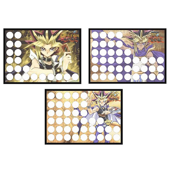 Kit 3 Quadros Porta Tazos YUGIOH Coleção