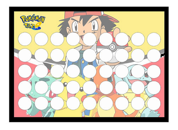 Quadro Album Expositor Porta 45 Tazos Pokemon C/ Acrilico