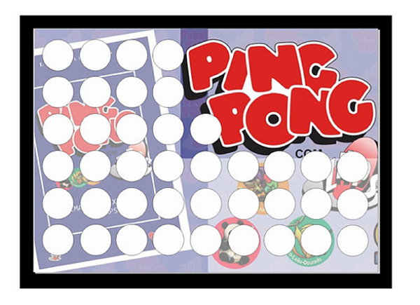 Quadro Expositor Porta Tazos Animais Extinção Ping Pong