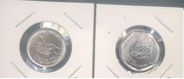 Casal FAO 10 e 25 centavos 1995 mbc