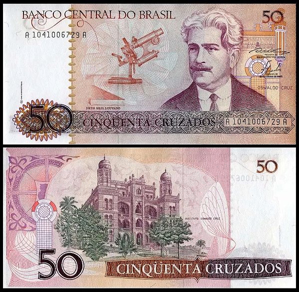 Cédula 50 Cruzados 1986 C182 Fe