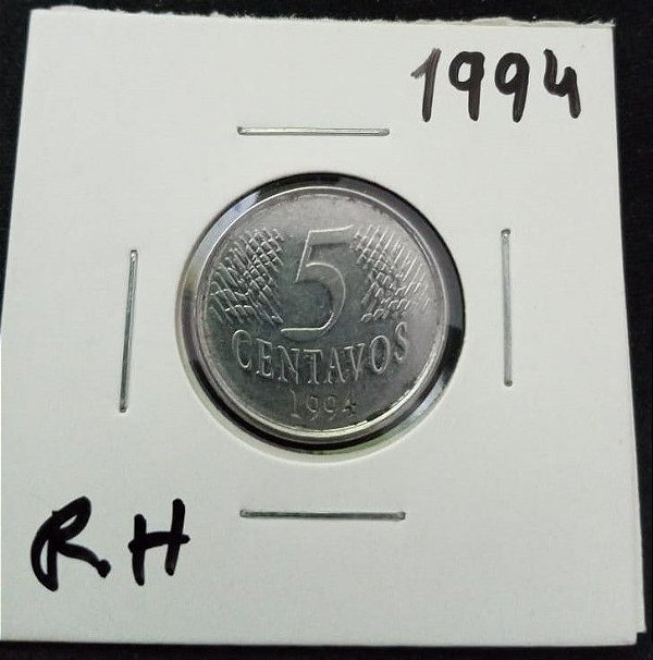 5 centavos 1994 Reverso Horizontal para esquerda