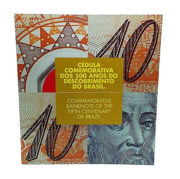 Folder com Cédula Polímero 10 reais Pedro A Cabral FE